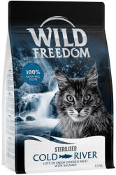 Wild Freedom 6, 5kg Wild Freedom Adult "Cold River" Sterilised lazac gabonamentes száraz macskatáp