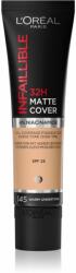 L'Oréal Infallible 32H Matte Cover tartós matt alapozó SPF 25 árnyalat 145 (Warm Undertone) 30 ml