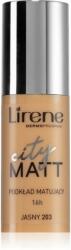 Lirene City Matt mattító folyékony alapozó kisimító hatással árnyalat 203 Light 30 ml