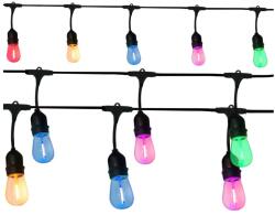 Polux LED Kültéri dekoratív lánc PARTY NEON 7, 6 m 10xE27/0, 6W/36V IP44 322166 (SA1833)