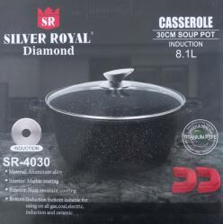 Silver Royal Diamond tapadásmentes lábas, 30 cm x 13, 6 cm, 8, 1L, fekete (SR-4030)