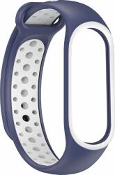 Eternico Sporty Xiaomi Mi band 5/6/7 szíj - Aqua Blue and White (APW-XMI7SP-ABW)
