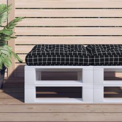 vidaXL Pernă de paleți, negru, carouri, 60x60x12 cm, textil (360463)