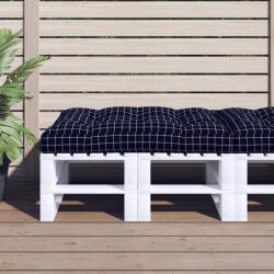 vidaXL Pernă de paleți, negru carouri, 120x80x12 cm, textil (360529)