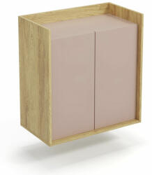 Halmar MOBIUS szekrény 2D szín: hikora tölgy/rózsaszín - sprintbutor - 68 400 Ft