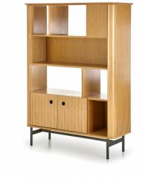 Halmar SMART REG-2 polcos szekrény szín: natúr tölgy / fekete