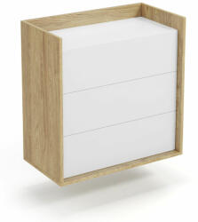 Halmar MOBIUS komód 3S szín: hikora tölgy/fehér