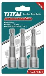 TOTAL - SET 3CHEI 13MM -1/4" HEX - 65MM PowerTool TopQuality