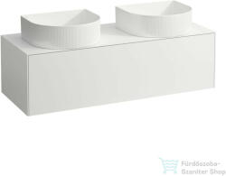 Laufen Sonar 117, 5x45, 5x34 cm-es 1 fiókos alsószekrény dupla kivágással H812340, H812341, H812342, H812343 mosdókhoz, Matt fehér H4054240341701 (H4054240341701)