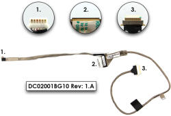 Toshiba Satellite C660, C665, P750 gyári új LCD kábel (K000125900, DC02001BG10)