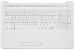 HP 15-DA000, 15T-DA100, 15-DB000, 15Z-DB000 sorozathoz gyári új fehér (recézett mintás) török billentyűzet modul touchpaddal (L23066-141)
