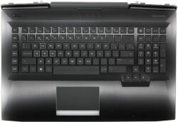 HP Omen 17T-AN100, 17-AN102X, AN-105TX, gyári új spanyol fekete-fehér háttér-világításos billentyűzet modul touchpaddal (150W, kis Center-Pin nyílás) (L14994-071)
