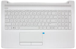 HP 15-DA000, 15T-DA100, 15-DB000, 15Z-DB000 sorozathoz gyári új fehér görög billentyűzet modul touchpaddal (L20388-151)