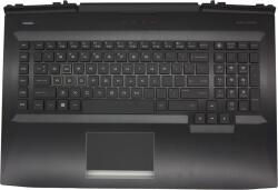 HP Omen 17T-AN100, 17-AN102X, AN-105TX, gyári új US angol fekete-fehér háttér-világításos billentyűzet modul touchpaddal (150W, kis Center-Pin nyílás) (L14994-001)