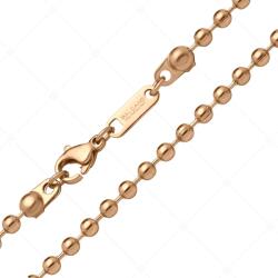 BALCANO - Ball Chain / Nemesacél bogyós nyaklánc 18K rozé arany bevonattal - 3 mm / 70 cm