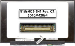 Innolux Gyári új matt 15.6' Full HD IPS (1920x1080) eDP IPS LED Slim laptop kijelző, (sz: 350mm, m: 215mm), beszerelési lehetőséggel (csatlakozó: 30 pin - jobb)