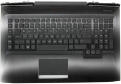 HP Omen 17T-AN0, 17-AN102x, AN-105TX gyári új UK angol háttér-világításos fekete-fehér billentyűzet modul touchpaddal (150W, kis Center-Pin nyílás) (L14994-031)