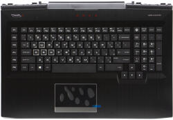 HP Omen 17T-AN100, 17-AN102X, AN-105TX, gyári új arab angol fekete-fehér háttér-világításos billentyűzet modul touchpaddal (150W, kis Center-Pin nyílás) (L14994-171)