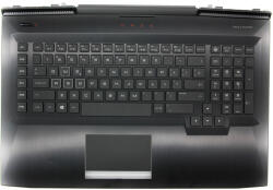 HP Omen 17-AN100, 17T-AN100 gyári új román fekete-fehér háttér-világításos billentyűzet modul touchpaddal (230W, nagy Center-Pin nyílás) (L14991-271)