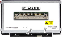 LG Display Gyári új matt 11.6' HD (1366x768) eDP IPS LED Slim kijelző (csatlakozó: 30 pin - jobb)