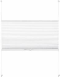 Woltu 90×100 cm gyűrt feszített pliszé, fúrás nélkül, fehér - mindentjoaron