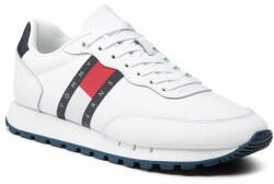 Tommy Jeans Sneakers Tommy Jeans Leather Runner EM0EM00898 White YBR Bărbați