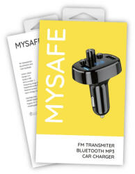 MySAFE FM Bluetooth Transmitter - Fekete