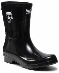 Karl Lagerfeld Cizme de cauciuc KARL LAGERFELD KL47073 Black Rubber