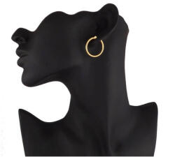  24 mm karika fülbevaló, arany színű nemesacél női fülbevaló