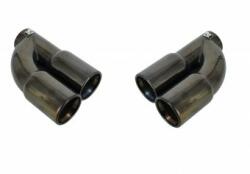ALM Set ornamente toba iesire dubla negre inox (SQ01 2BN)