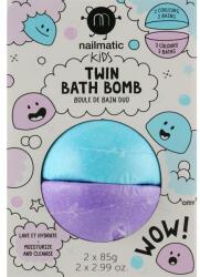 Nailmatic Set bombe de baie, albastră și mov - Nailmatic Kids Twin Bath Bomb 2 x 85 g
