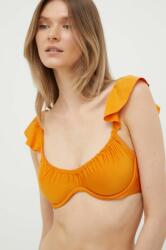 Abercrombie & Fitch bikini felső narancssárga, puha kosaras - narancssárga XXS