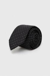 Hugo selyen nyakkendő fekete - fekete Univerzális méret - answear - 21 990 Ft
