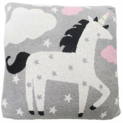 Bizzi Growin Perna Decor Bumbac Unicorn Gri/Roz (BG045) - roua