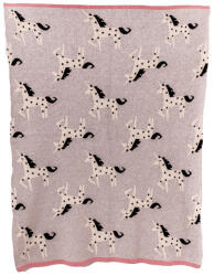 Bizzi Growin Paturica Tricotata din Bumbac Unicorni Gri cu Alb (BG031) - roua