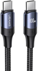 USAMS Cablu de Date Type-C la Type-C 100W, PD, Fast Charge, 1.2m - USAMS U71 (US-SJ524) - Black (KF235962) - vexio