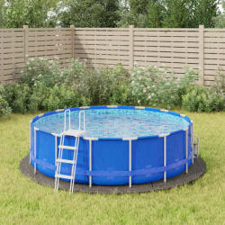 vidaXL Acoperire geotextil piscină, gri deschis, Ø366 cm, poliester (94217)