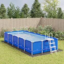 vidaXL Acoperire geotextil piscină, gri deschis, 750x370 cm, poliester (94236)
