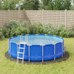 vidaXL Acoperire geotextil piscină, gri deschis, Ø396 cm, poliester (94218)