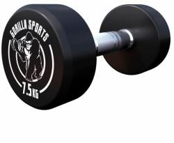 Gorilla Sports Egykezes súlyzó 7, 5 kg fekete/fehér (100532-00049-0013) - kokiskashop