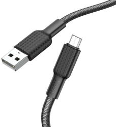hoco. Cablu de Date USB la Micro-USB 12W, 2.4A, 1m - Hoco Jaeger (X69) - Black / White (KF239263)