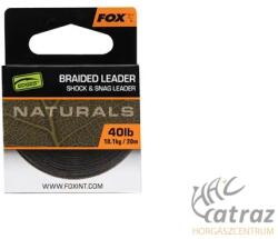 FOX Naturals Shock & Snag Braided Leader 20 méter 40 lb - Fox Fonott Előtétzsinór (CAC819)