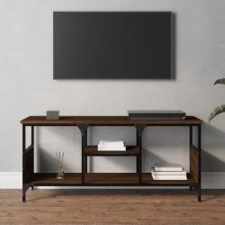vidaXL barna tölgyszínű szerelt fa és vas TV-szekrény 100x35x45 cm (831802)