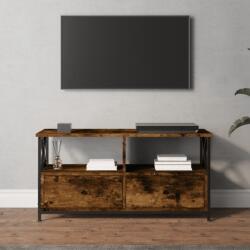 vidaXL füstös tölgyszínű szerelt fa és vas TV-szekrény 90x33x45 cm (831795)