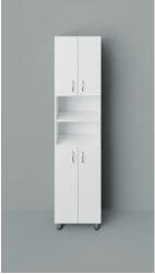 Standard fürdőszoba szekrény bútorlapos, mdf, álló, 4 ajtós, nyitott, SB45