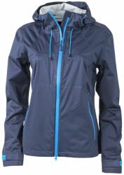 James & Nicholson (Daiber) Női softshell kapucnis kabát JN1097 - Sötétkék / kobaltszín | XL (1-JN1097-1737630)