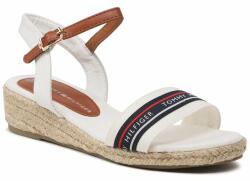Tommy Hilfiger Espadrile Tommy Hilfiger Rope Wedge T3A7-32777-0048X100 S White/Tobacco X100