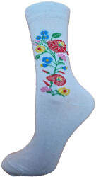 Calzerotto Kalocsai virágmintás zokni fehér színben 39-42 45611