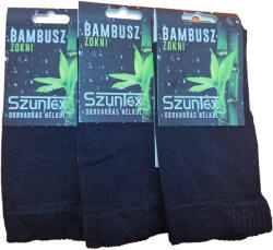 Szuntex zokni SZUNTEX Bambusz SPORTZOKNI fekete 3 pár/cs 43-46 45716