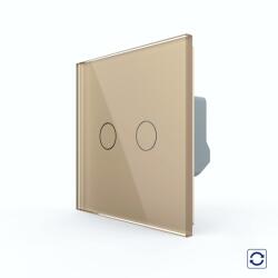 LIVOLO Intrerupator Dublu cu Revenire / Reset cu Touch LIVOLO - Serie Noua - culoare auriu